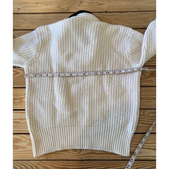 Vintage Irish Brand Wool Knit Sweater Size Large Women’s White - Picture 5 of 6